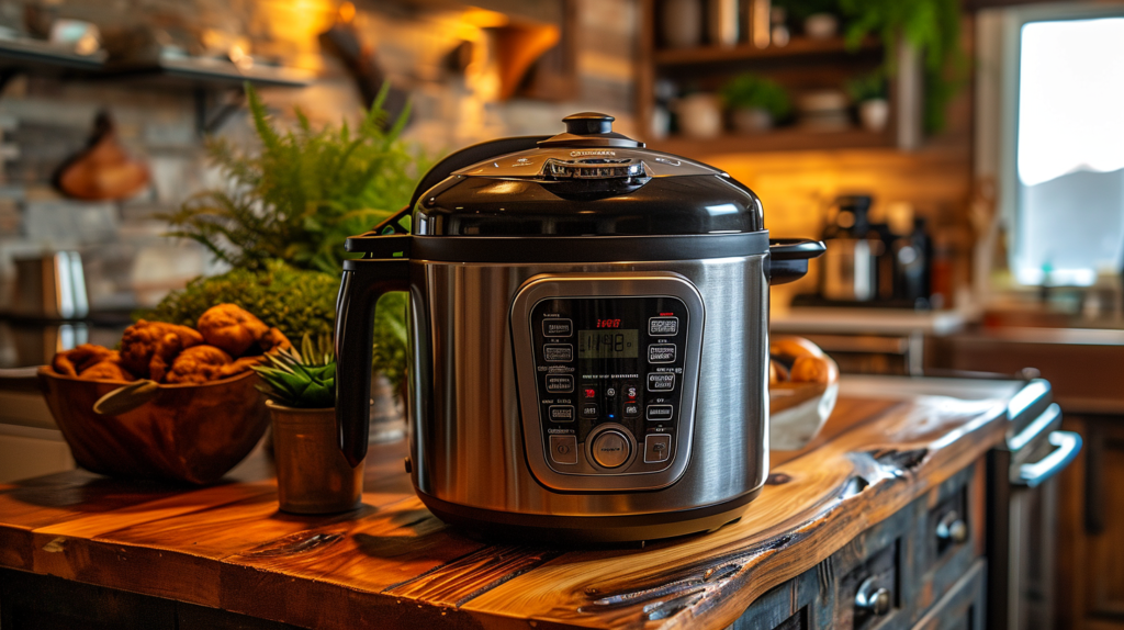 photo of a multi-cooker in a kitchen