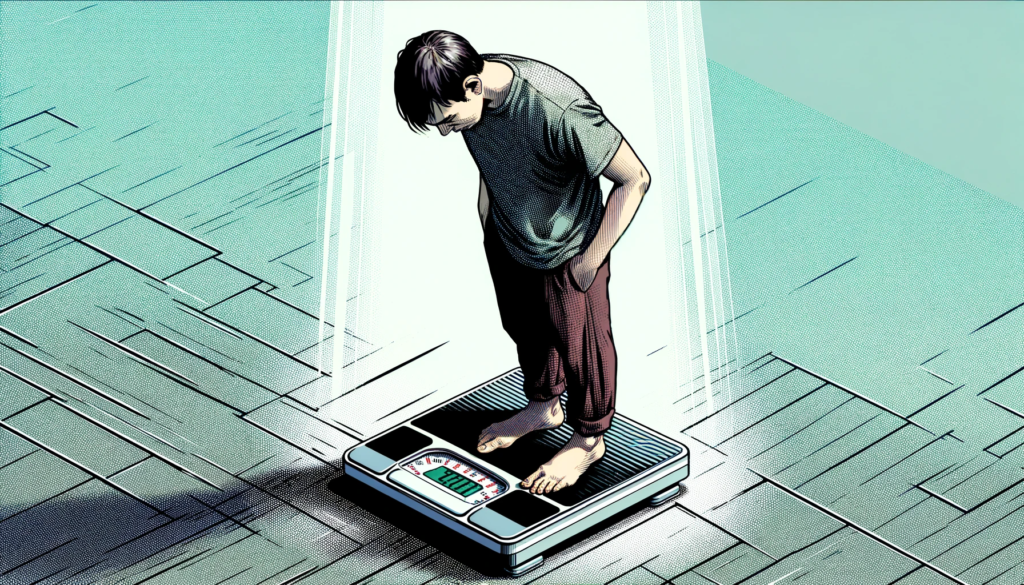 illustration of a person standing on a digital scale