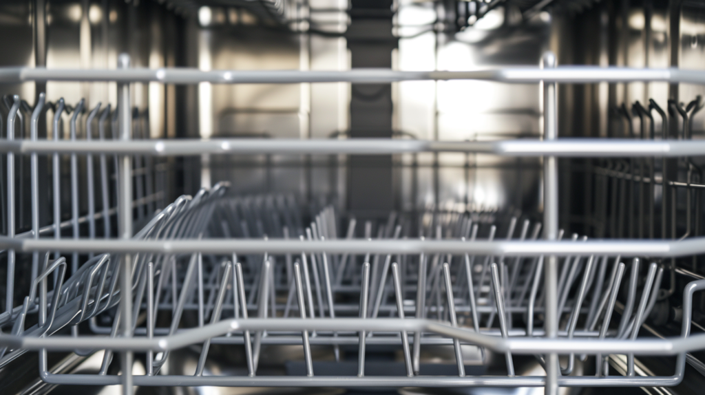 the interior of a clean dishwasher