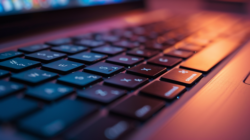 close up photo of a laptop keyboard