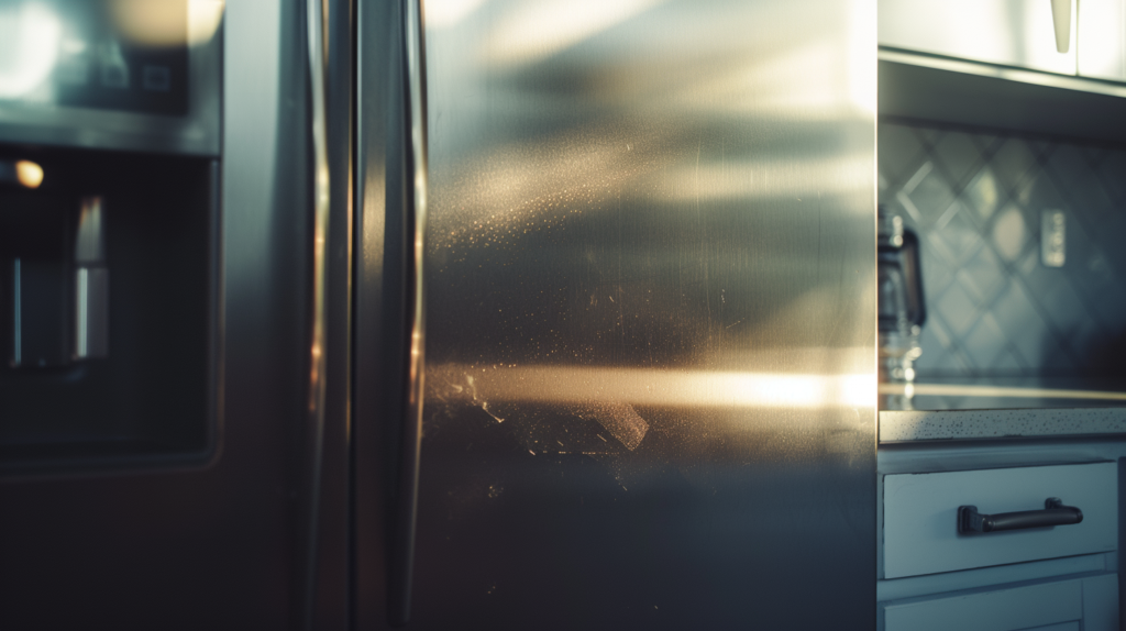 photo of a stainless steel refrigerator that needs the refrigerator coils cleaned