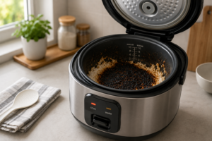 rice cooker burns rice