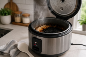 rice cooker smells burnt